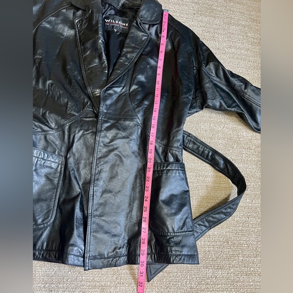 Wilsons Leather Vintage Genuine Leather 90's Trench Coat - Small - Picture 14 of 14